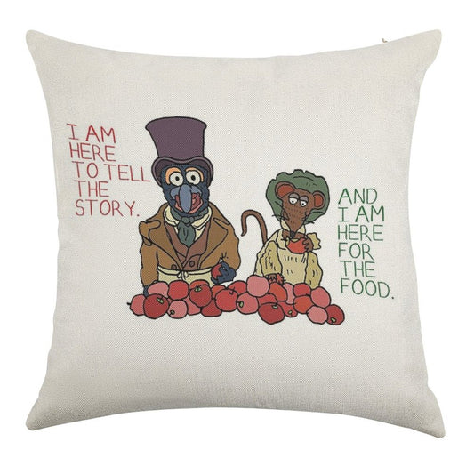 Muppet Christmas Carol - Gonzo And Rizzo Linen Throw Pillow Cover