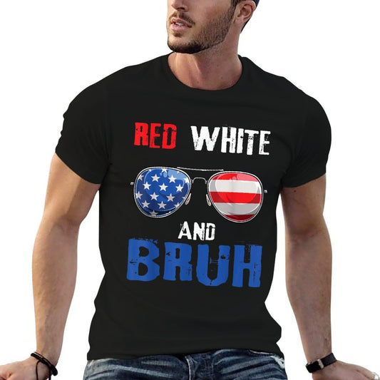Red White And Bruh 4th Of July Boys Patrioticns Kids  Vintage-inspired T-Shirt