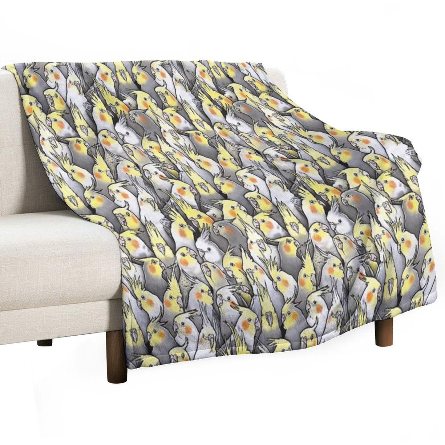 Cockatiels Galore Throw Blanket