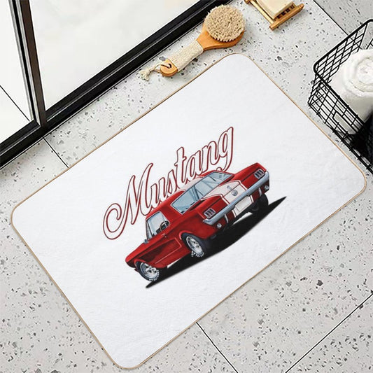 Classic Red Mustang Bath Mat