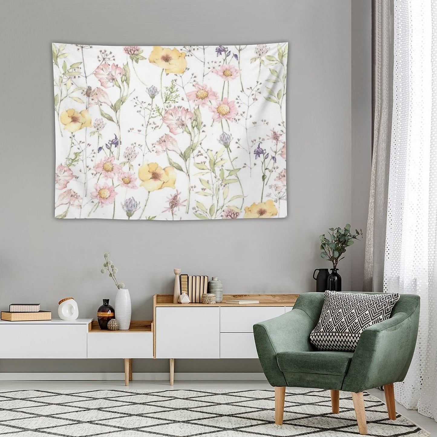 Pretty Wildflowers Tapestry