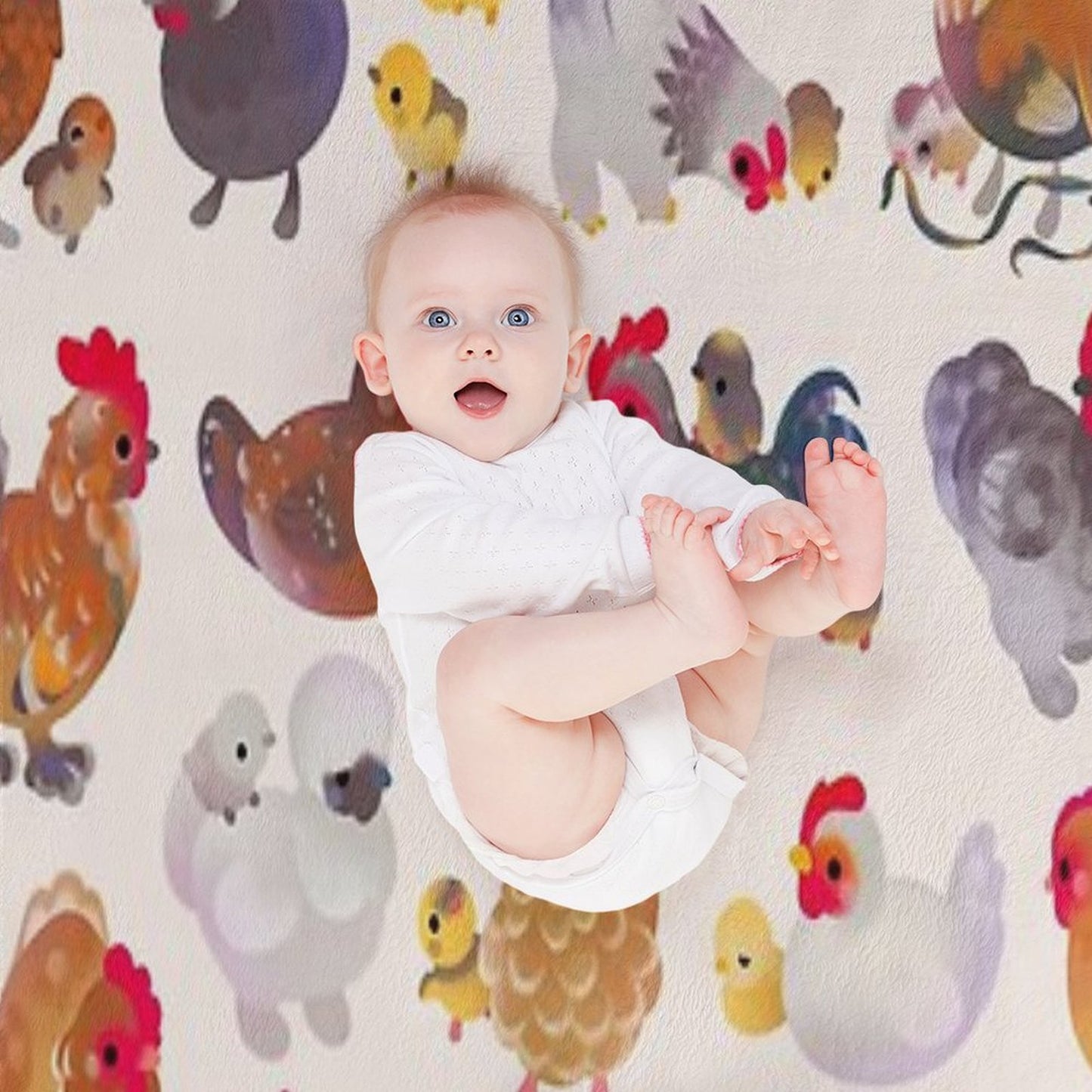Chicken And Chick - Pastel Throw Blanket