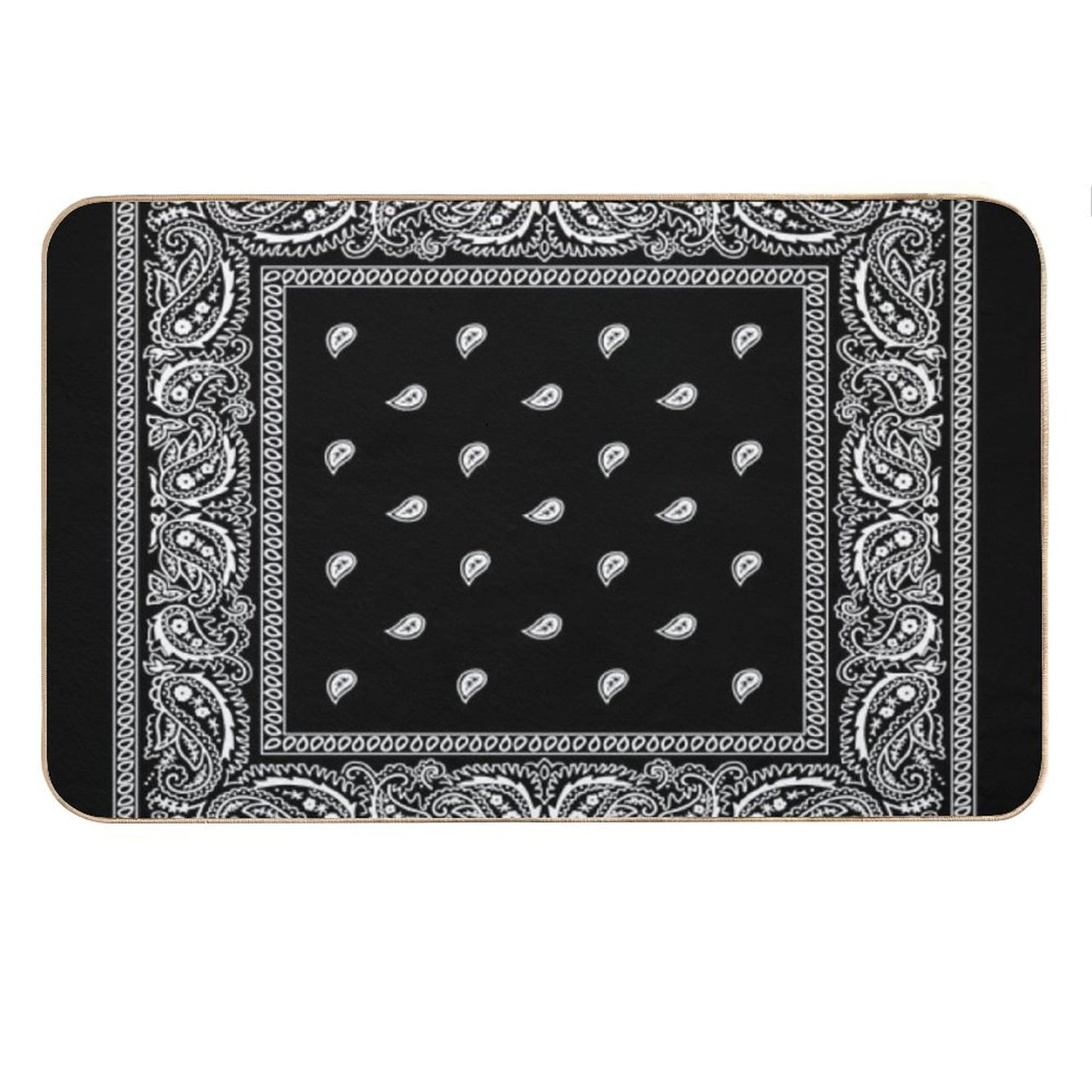 Bandana Black Bath Mat