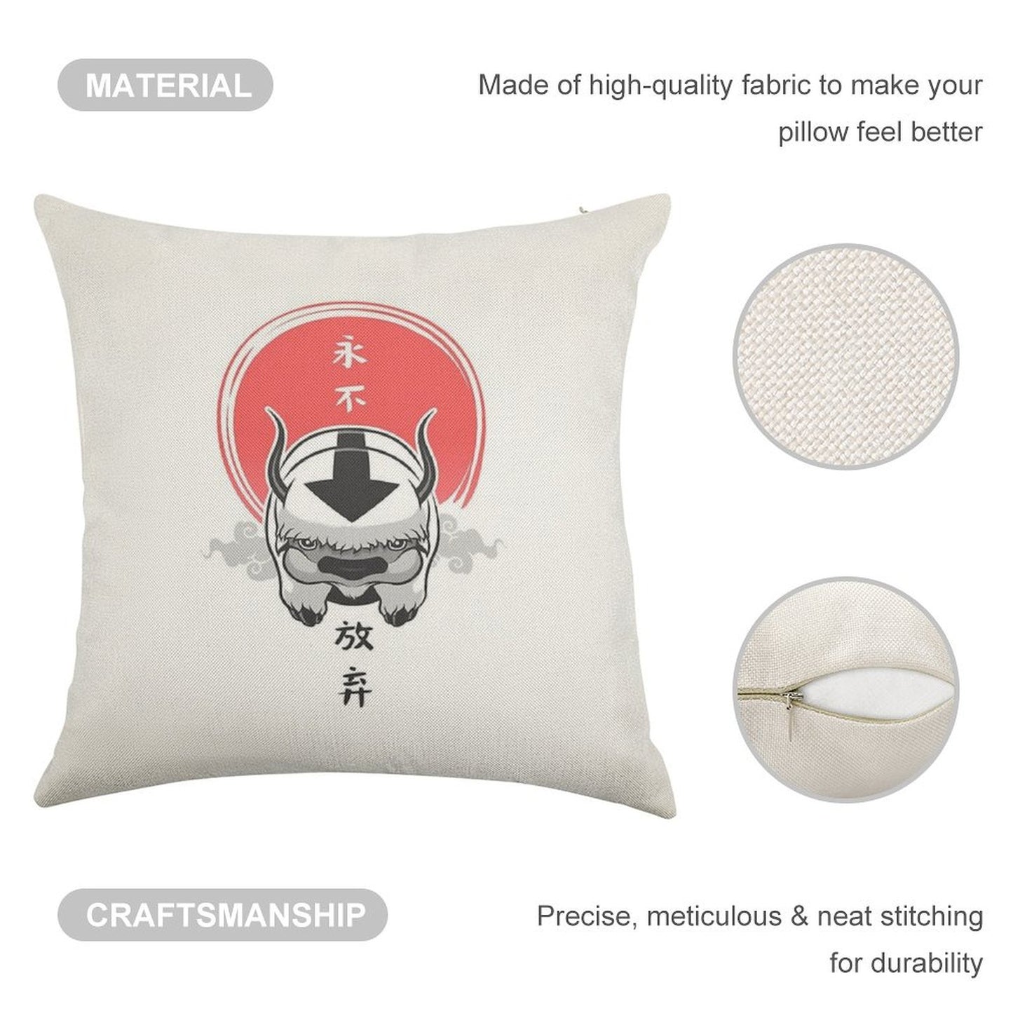 Avatar The Last Airbender Linen Throw Pillow Cover