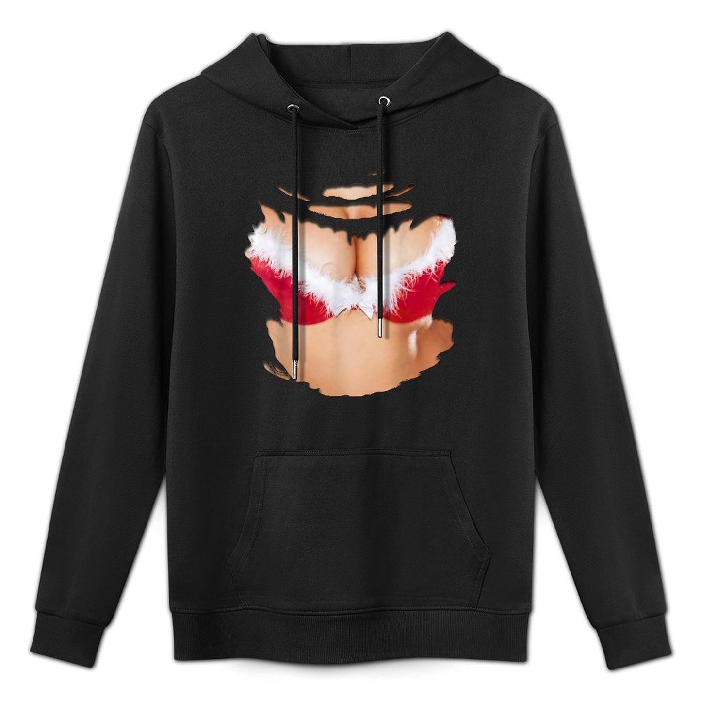 Busty Big Boobs Funny Christmas Costume Versatile Streetwear Hoodie