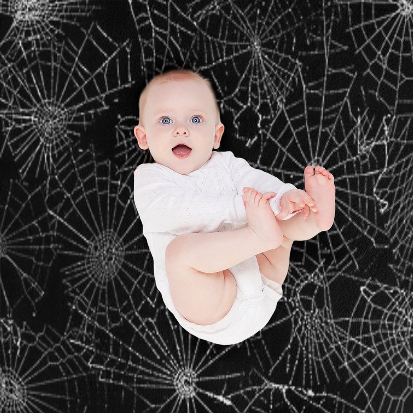 White Cobwebs Throw Blanket