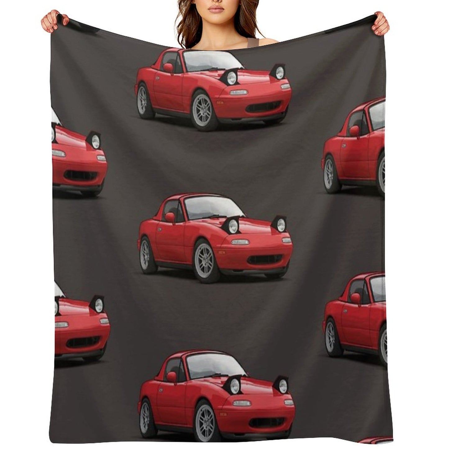 Mx5 Miata NA MK1 Illustration Throw Blanket