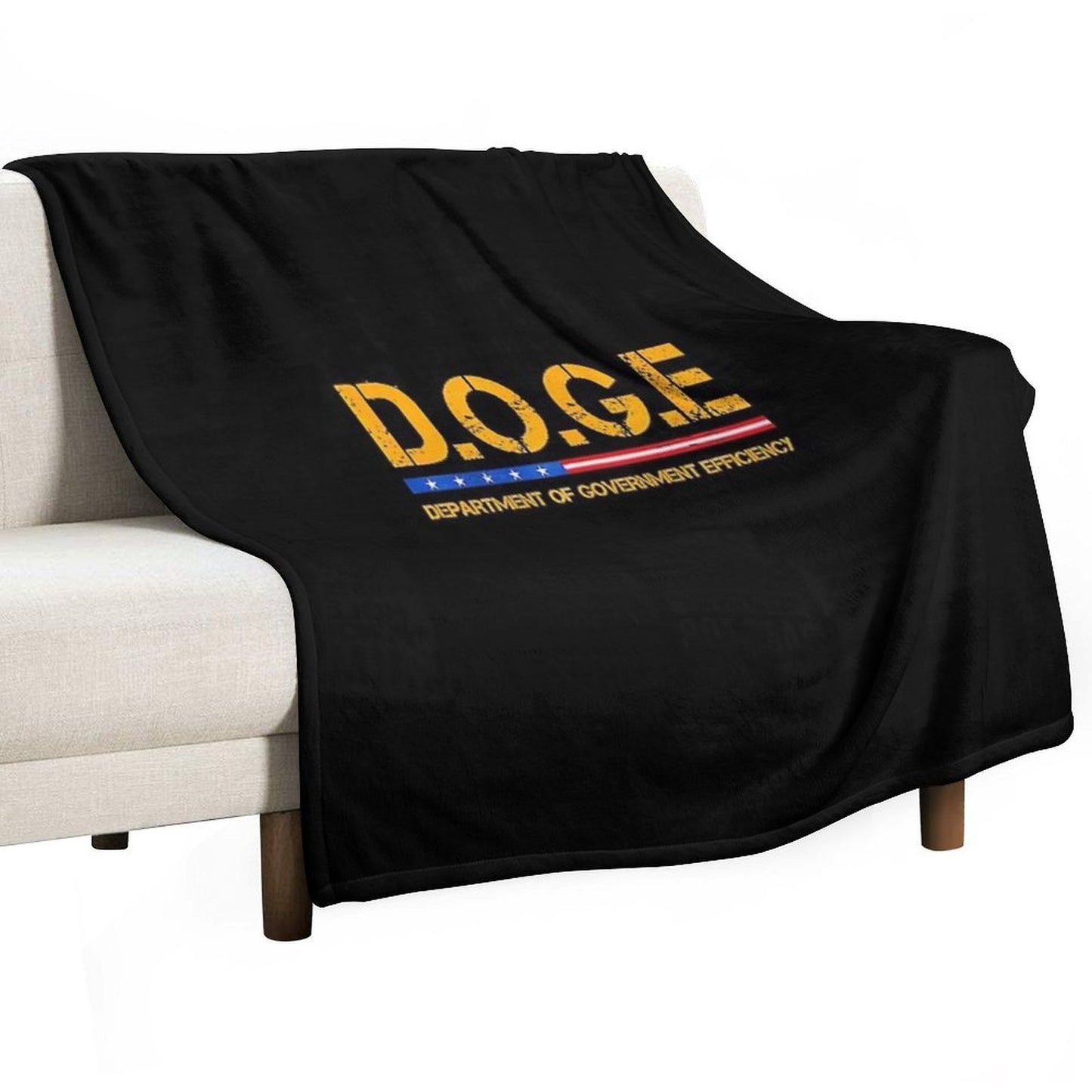 Doge D.O.G.E. Department Of Government Efficiency Throw Blanket