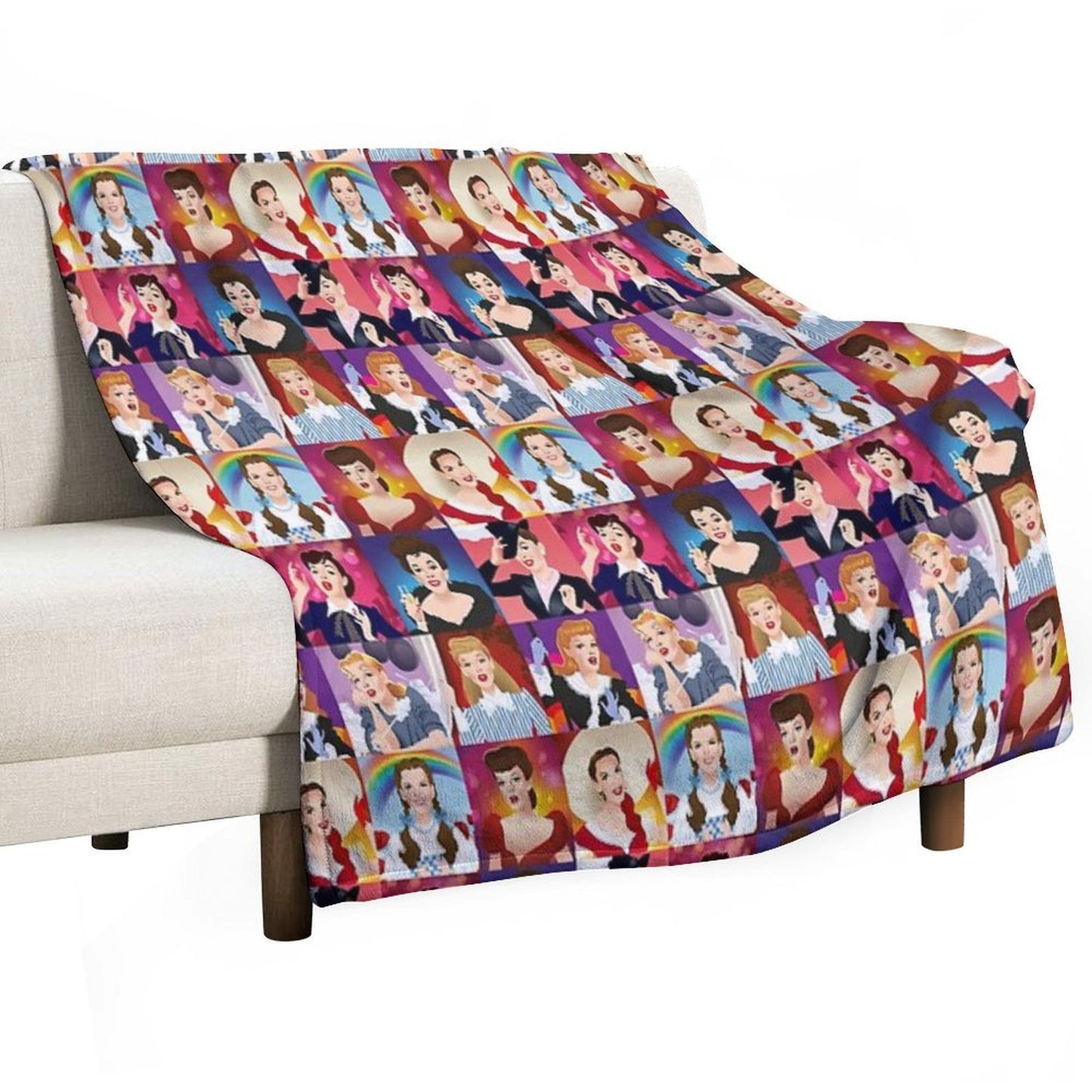 Faces of Judy Throw Blanket