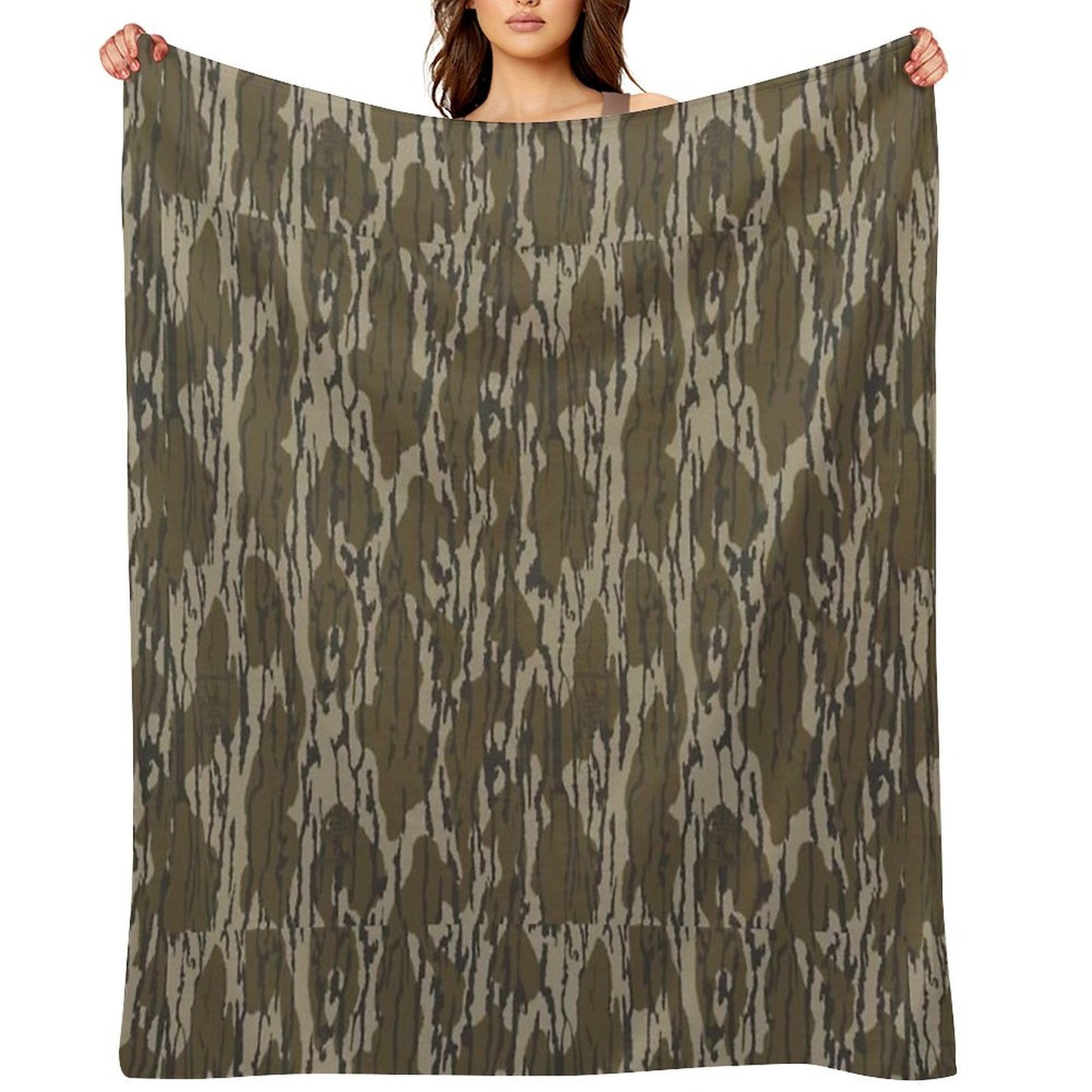 Everything Bottom Lands Camo Throw Blanket