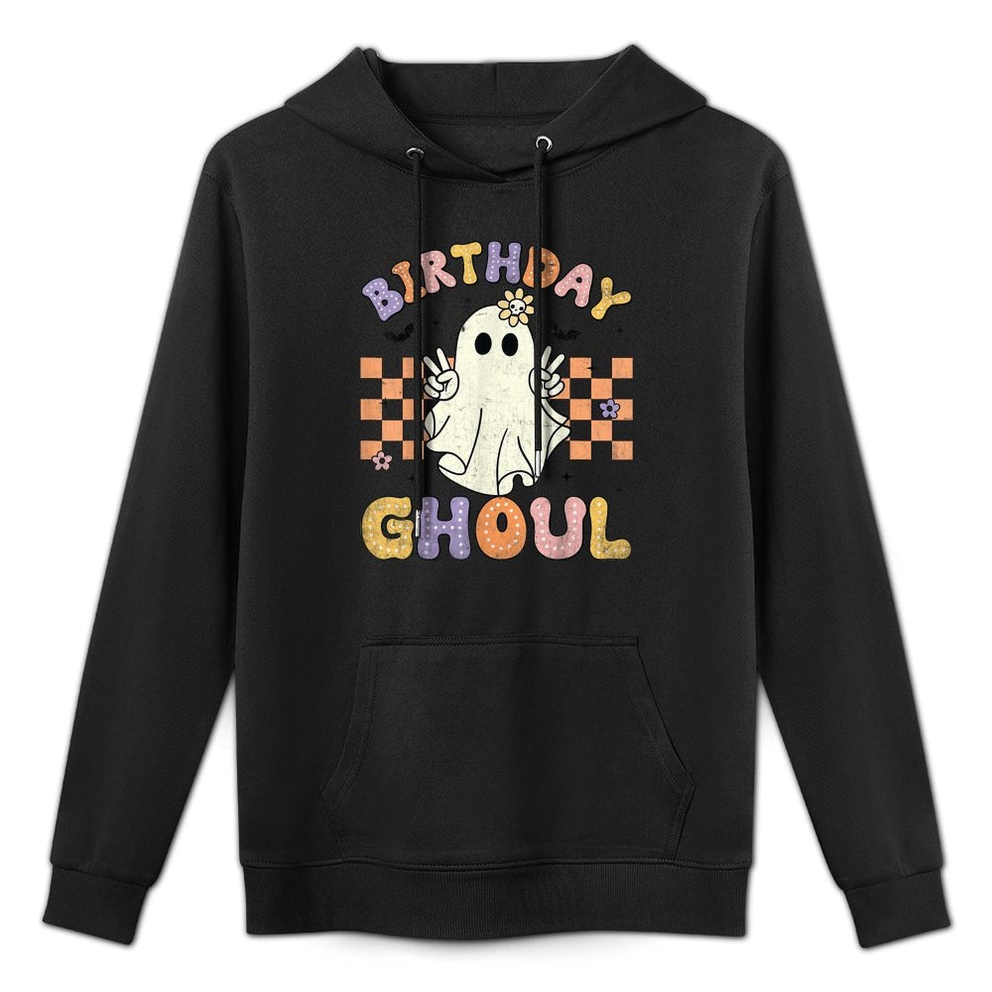 Birthday Ghoul Ghost Groovy Funny Halloween Birthday Party Casual Wear Hoodie