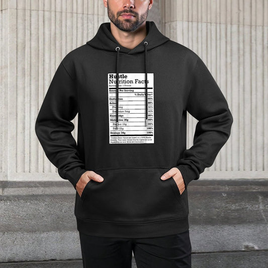 Hustle Nutrition Facts Christmas Birthday Gift Rap Urban Customizable Surface Hoodie