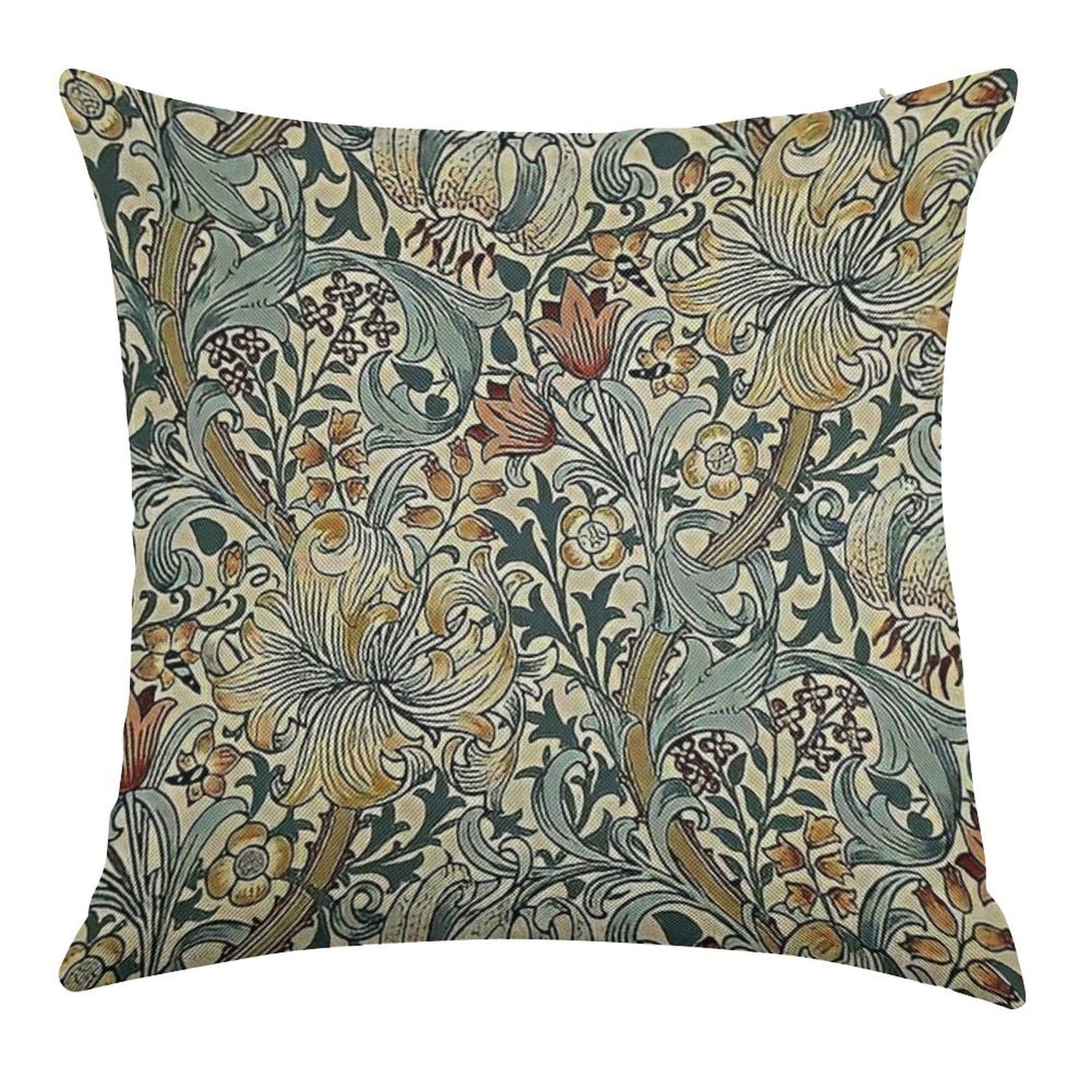 William Morris - Floral Design Linen Throw Pillow Cover