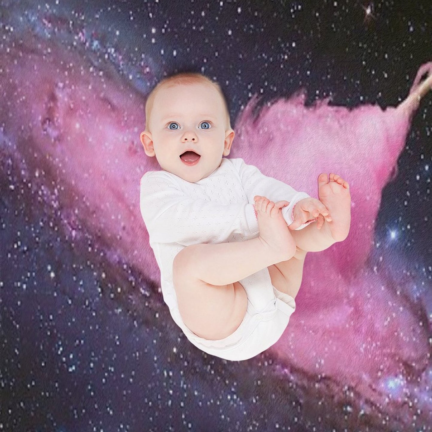 Cosmic Cotton Candy - Pink Stardust Throw Blanket