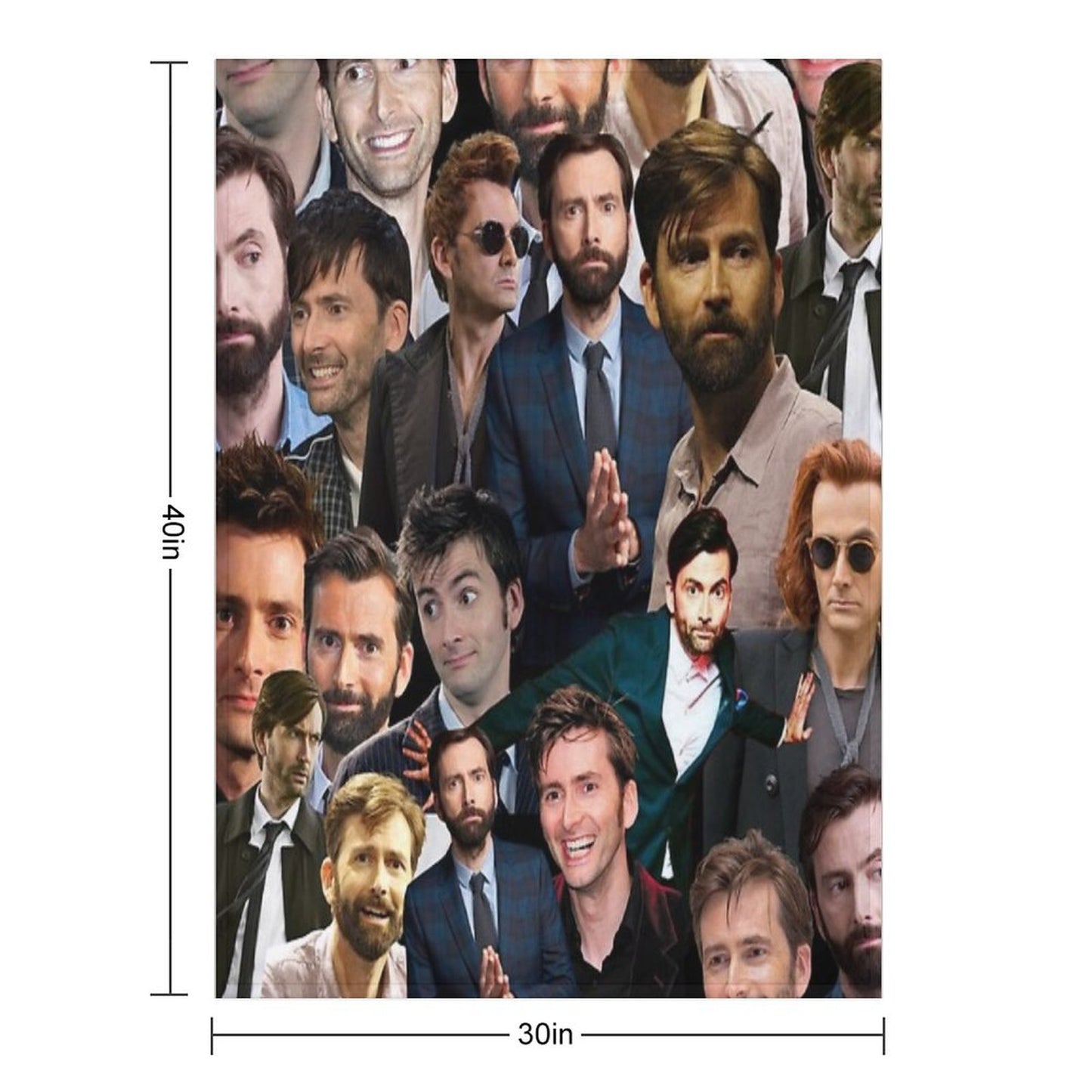 David Tennant Collage Throw Blanket
