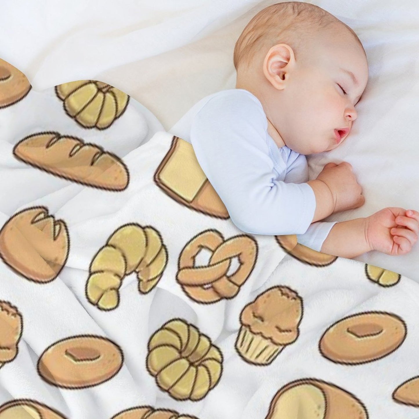 All Types of Bread Pattern Throw Blanket