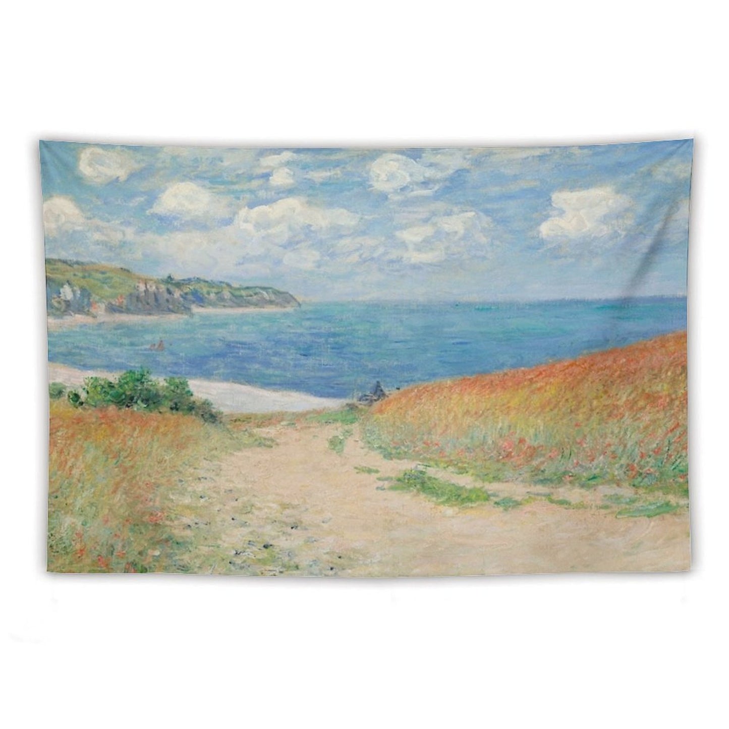 Claude Monet Path Through The Wheat Fields at Pourville 1882 Tapestry