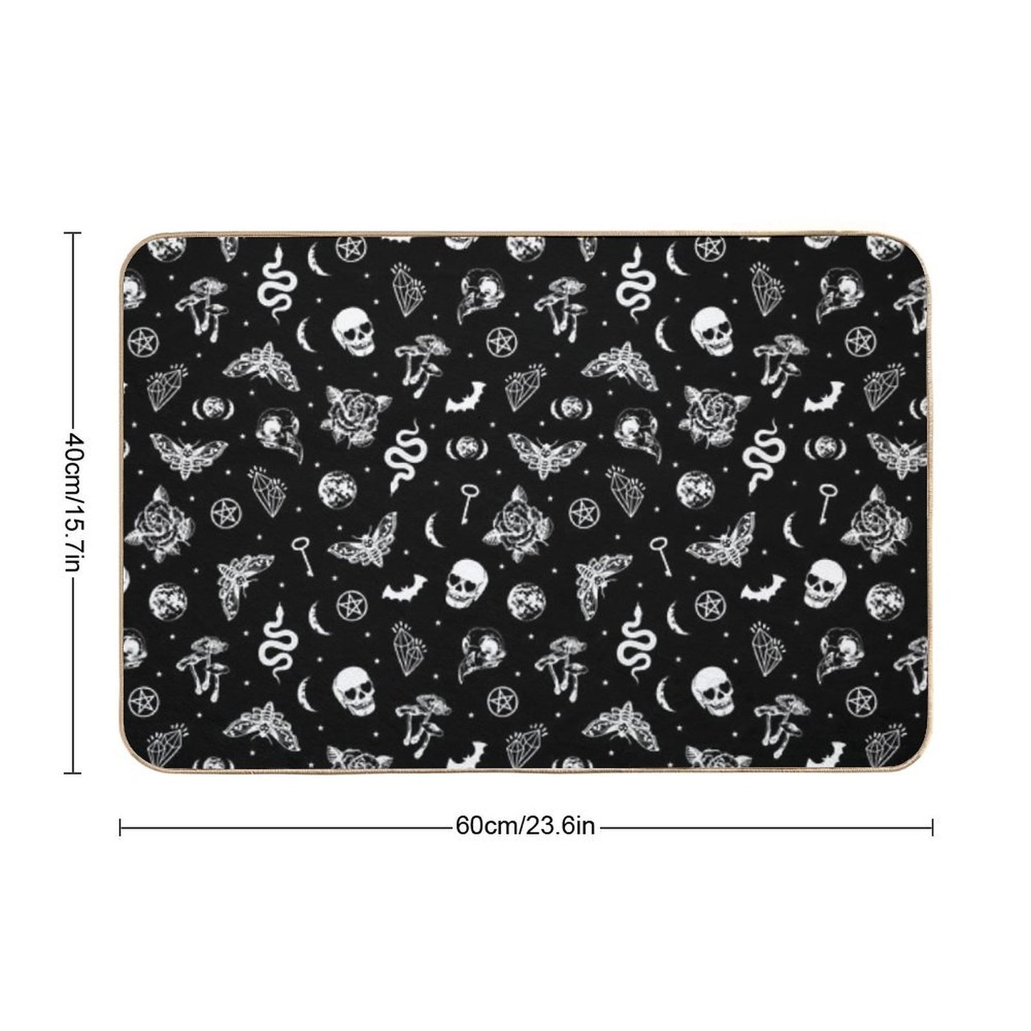 Witchcraft B&W Repositionable Bath Mat