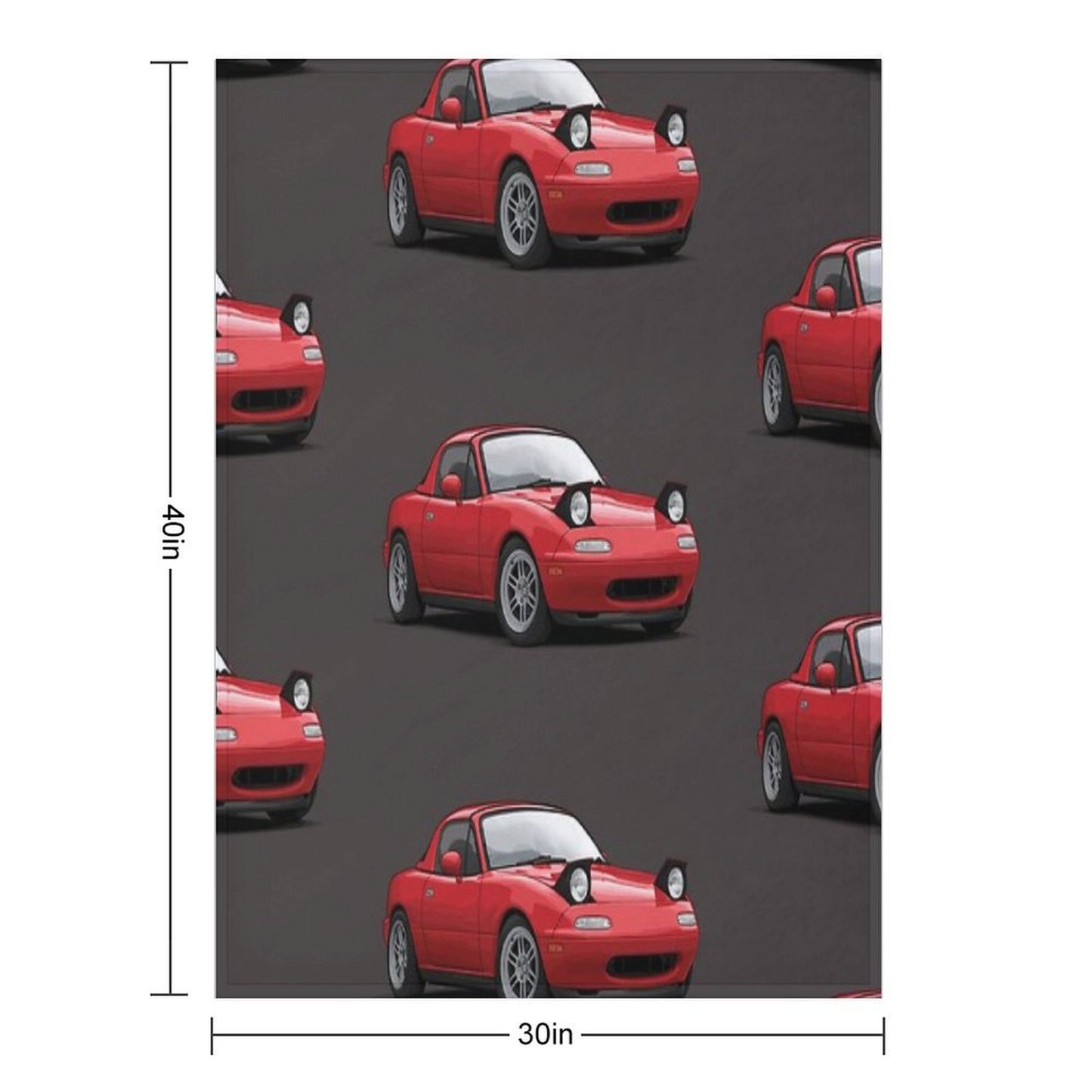 Mx5 Miata NA MK1 Illustration Throw Blanket