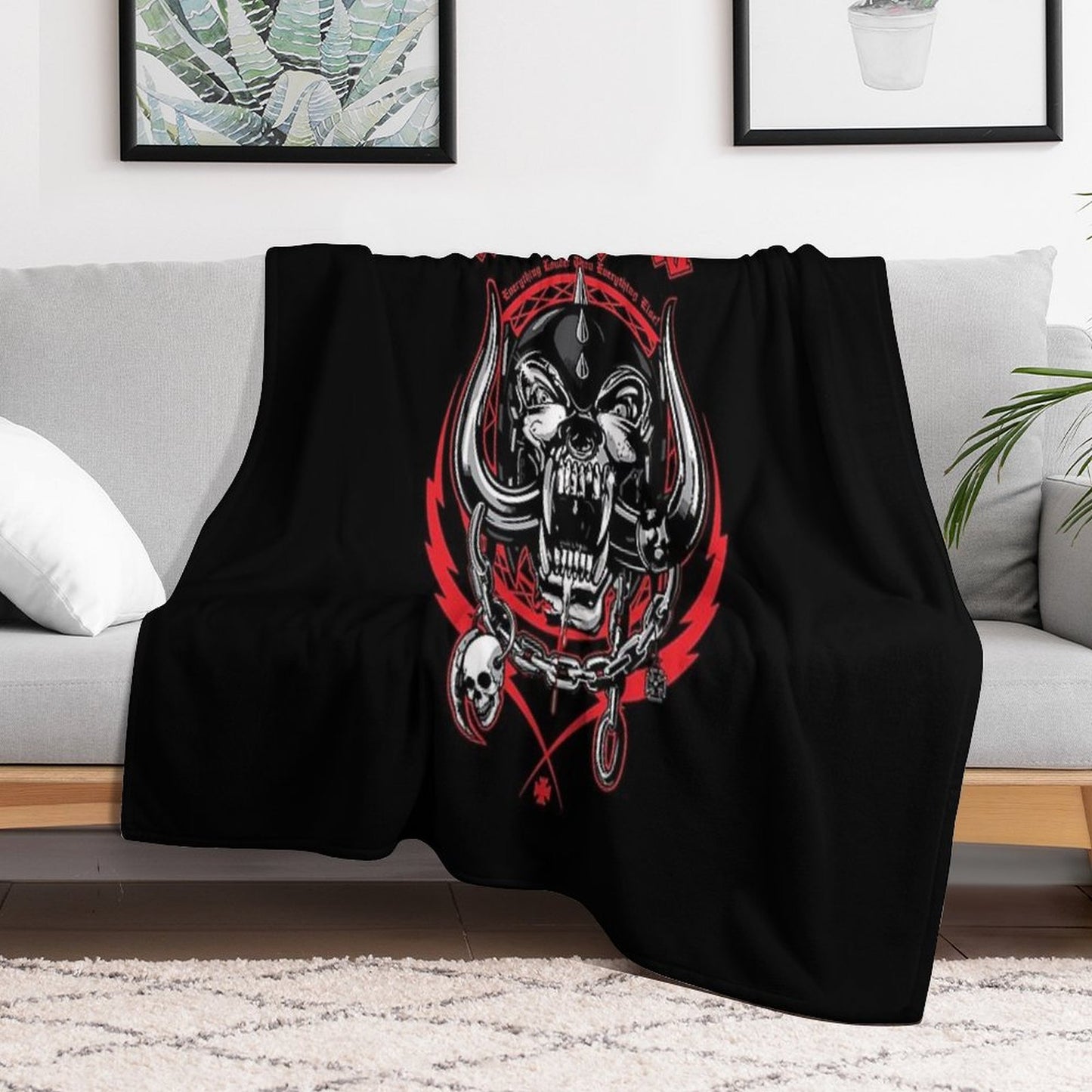 Rock N Roll 88motorhead Throw Blanket