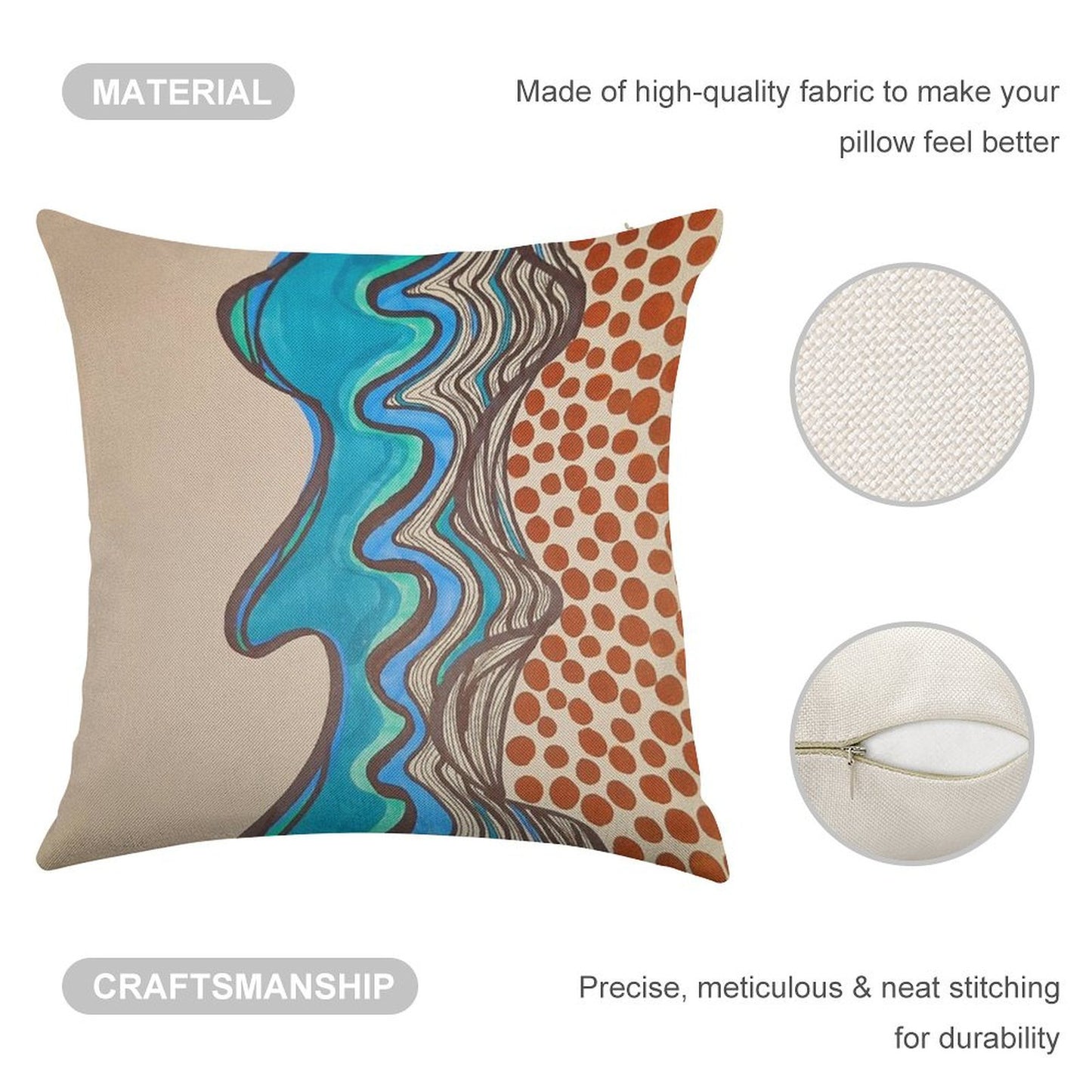 Saltwater Dreaming Linen Throw Pillow Cover