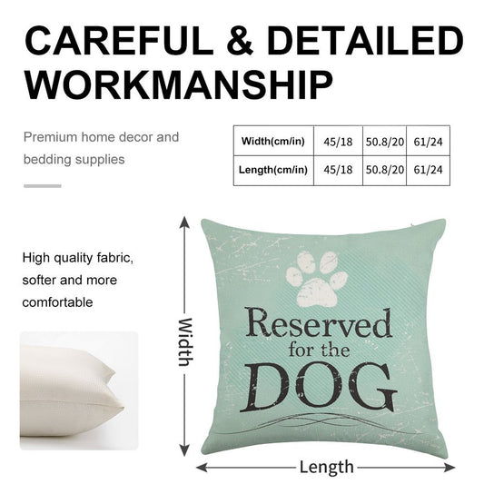 Reserved for The Dog Linen Throw Pillow Cover