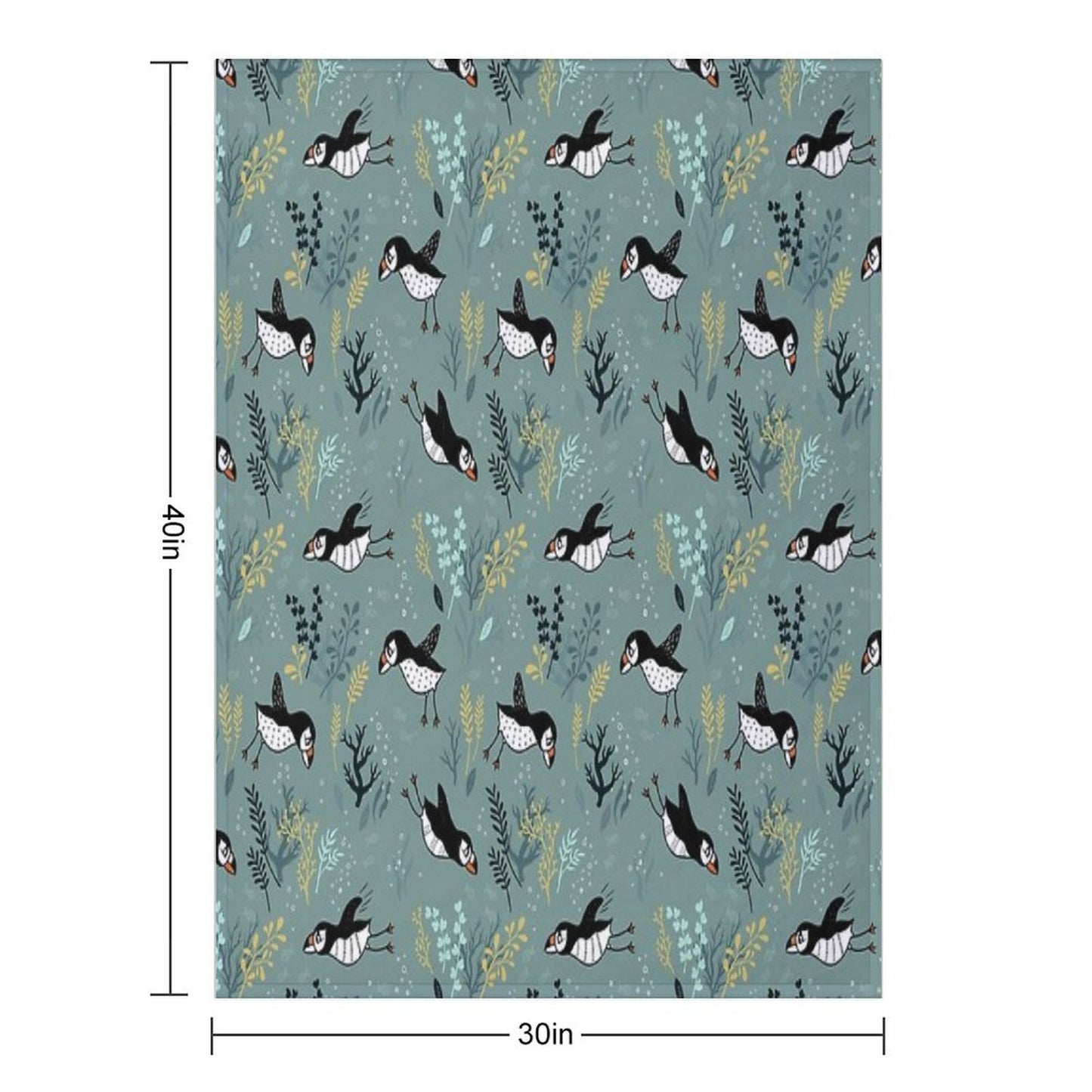 Puffin Under Water Throw Blanket