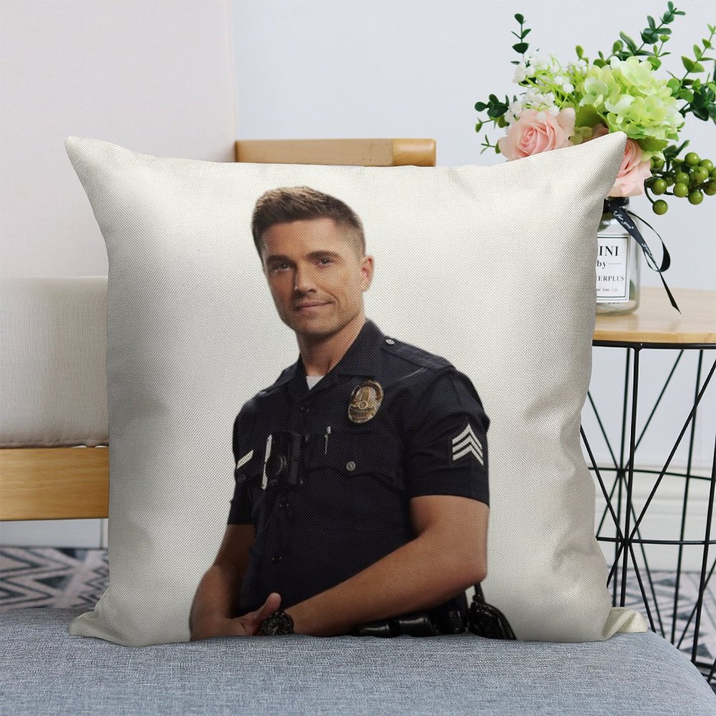 Tim Bradford Linen Throw Pillow Cover
