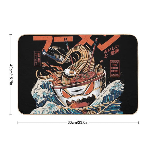 The Black Great Ramen Bath Mat