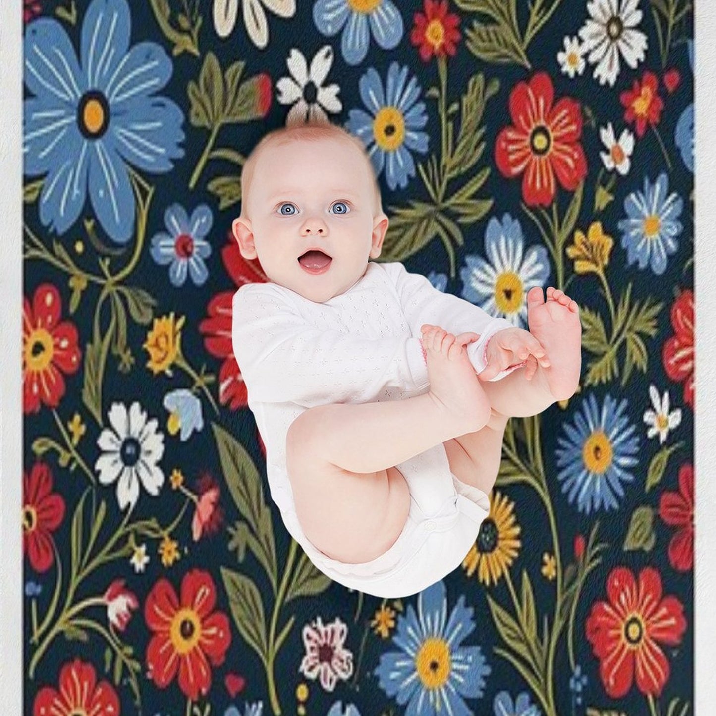 Floral Pattern 3 Throw Blanket
