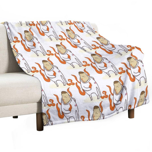 Astronaut - Alien Takeover Throw Blanket