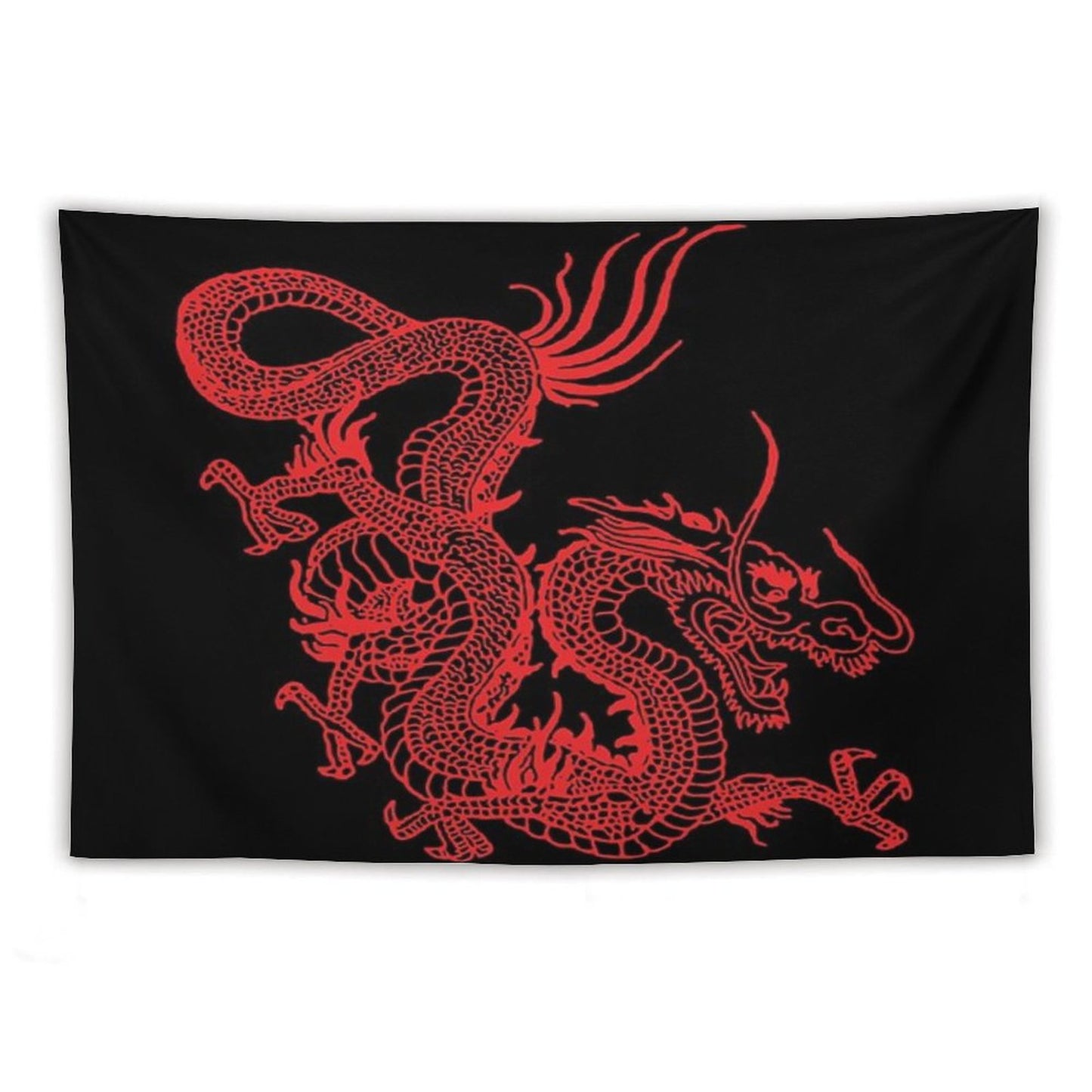 Red Chinese Dragon Tapestry
