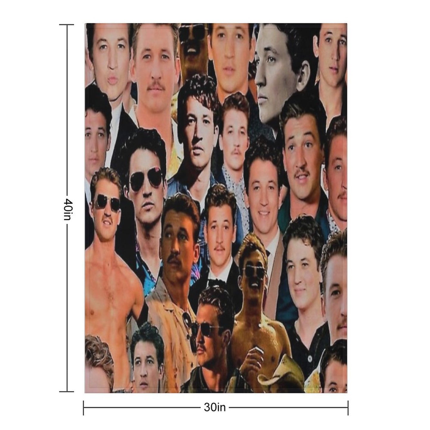 Miles Aesthetic College Throw Blanket