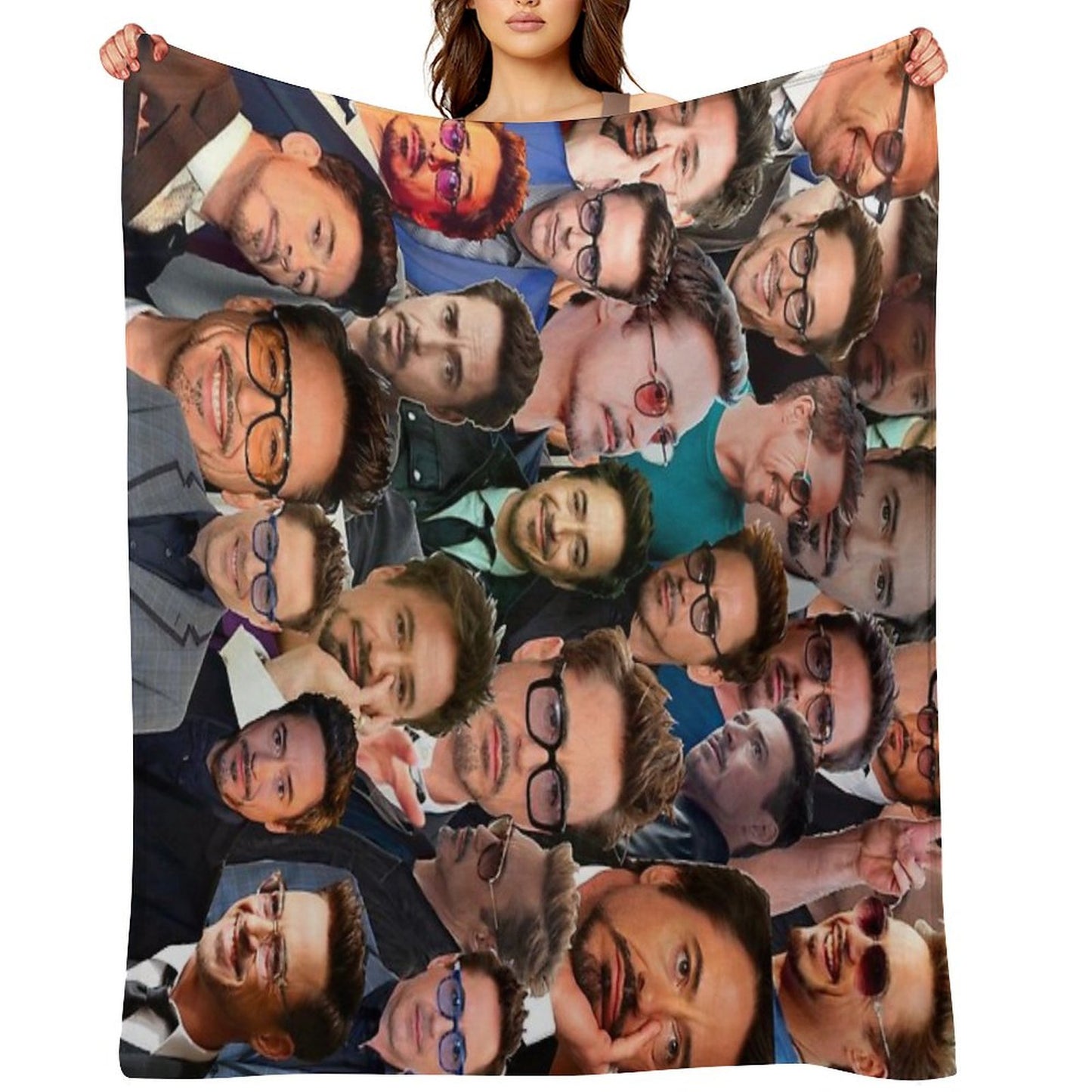 Robert Downey Jr. Photo Collage Throw Blanket