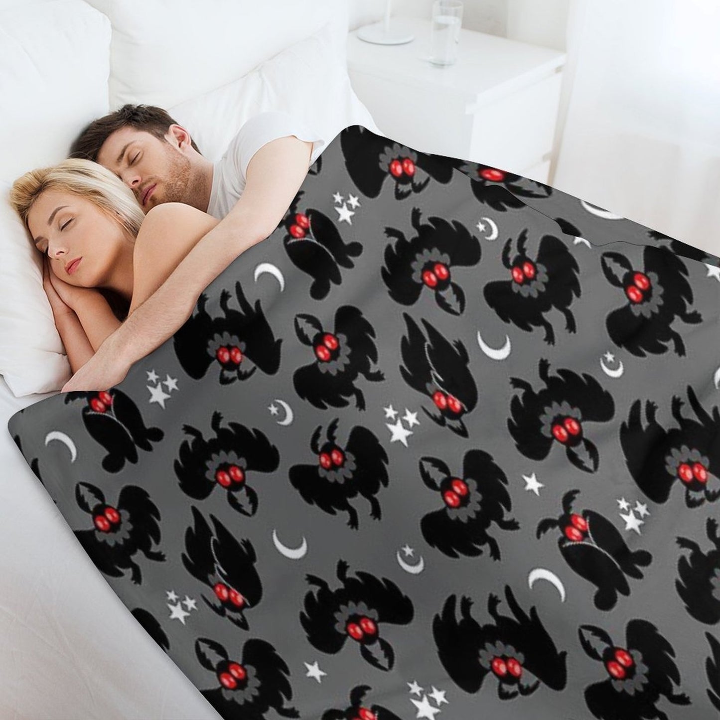 Cute Cryptids - Mothman Pattern Throw Blanket
