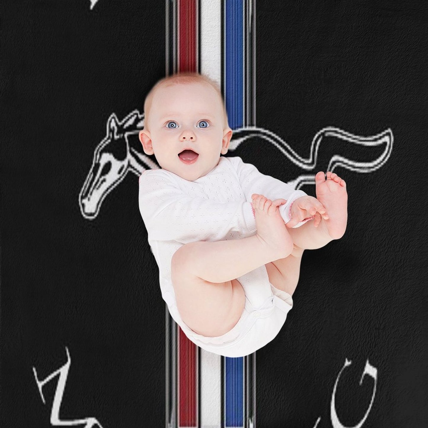 Ford Mustang Logo COLOUR Throw Blanket