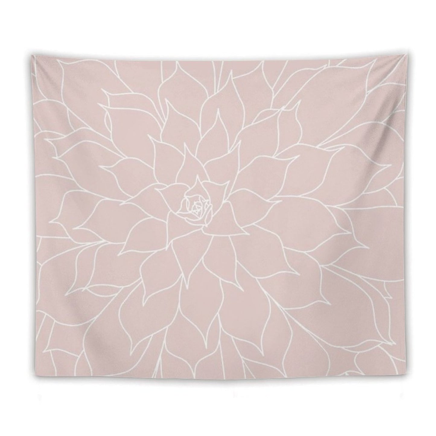 Blush Pink Succulent Tapestry
