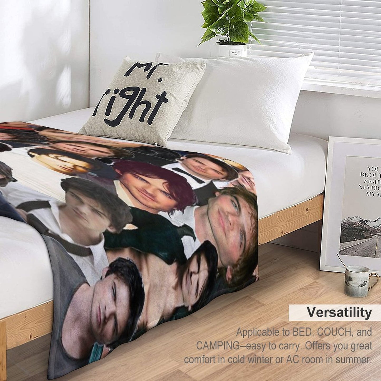 Ian Somerhalder Photo Collage Throw Blanket