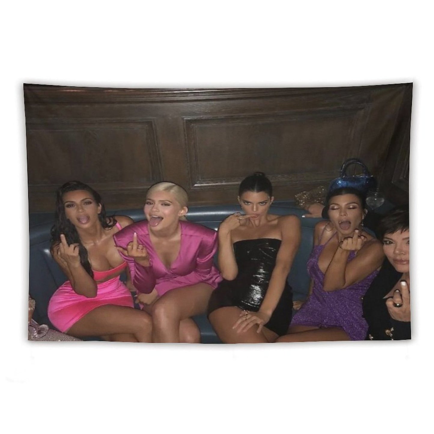 Kardashian Family Middle Finger Tapestries Tapestry Tapestry