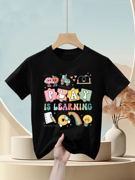 Retro Play Is Learning Kindergarten Teacher Team Women Kids T-Shirt