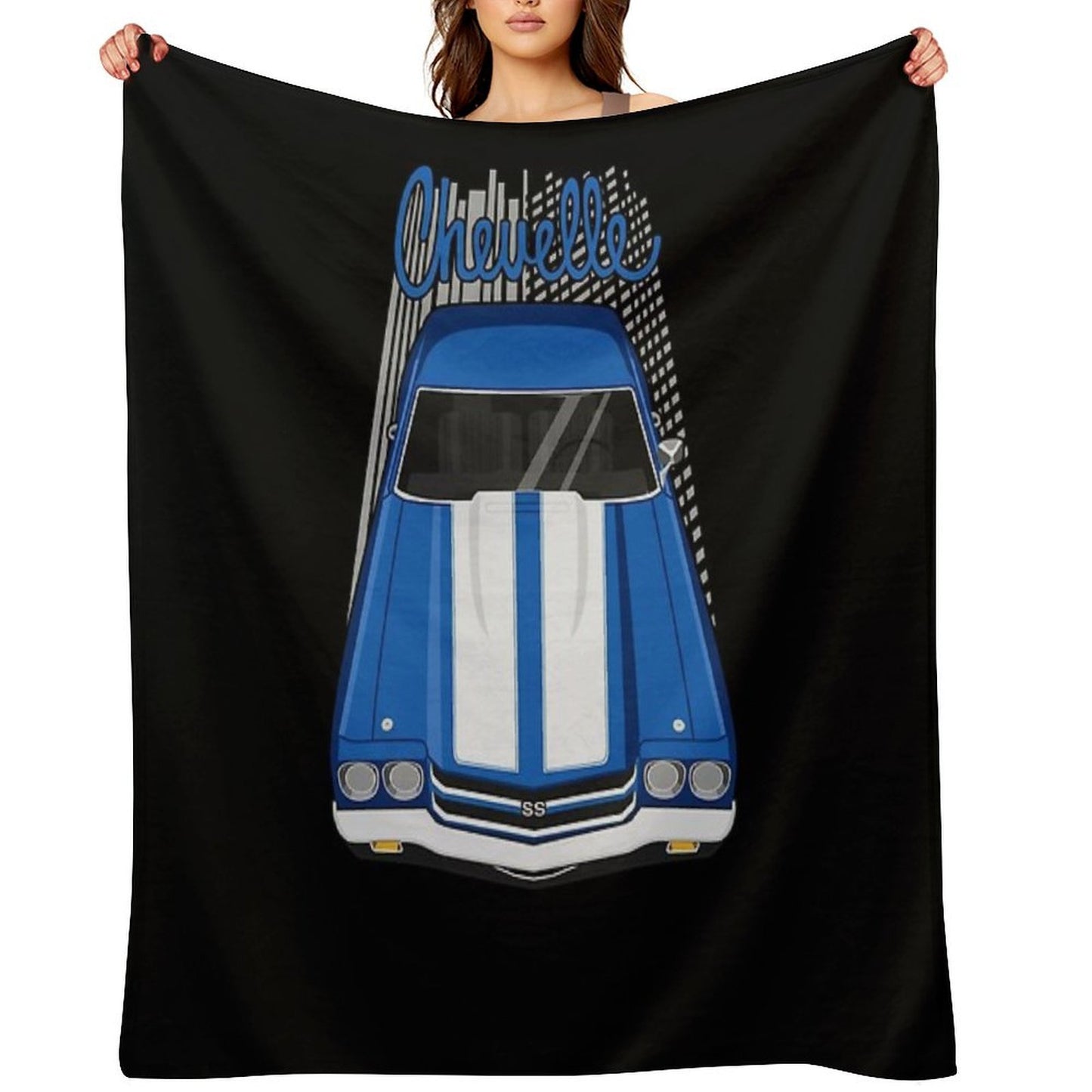 Chevrolet Chevelle SS 1970 - Fathom Blue Throw Blanket