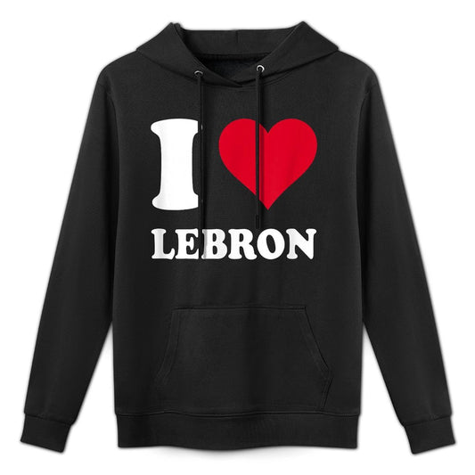 Red Heart I Love Lebron Durable Construction Hoodie
