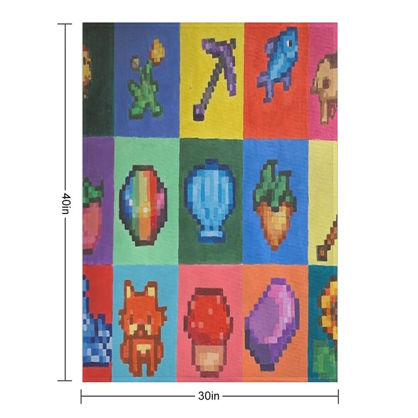 Stardew Valley PixelArt Throw Blanket