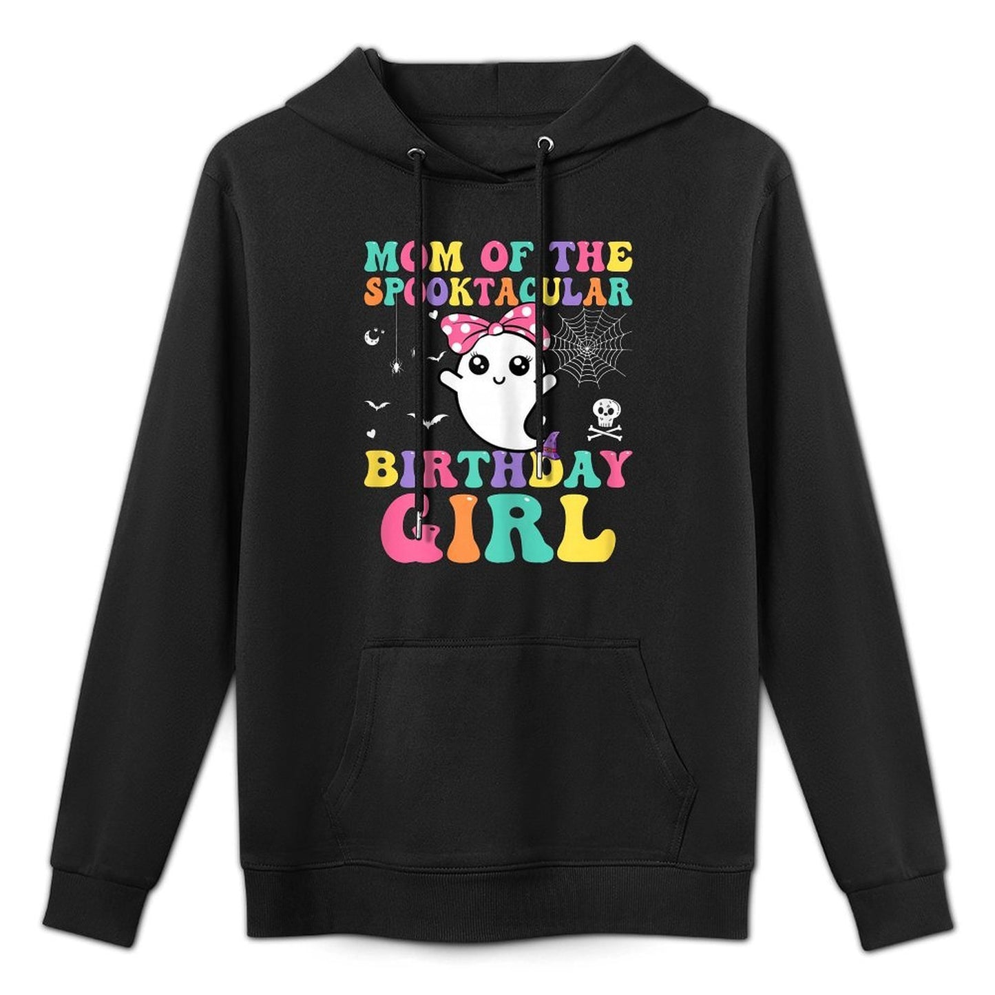 Mom of Spooktacular Birthday Girl Ghost Spooky Halloween Medium-Weight Fabric Hoodie
