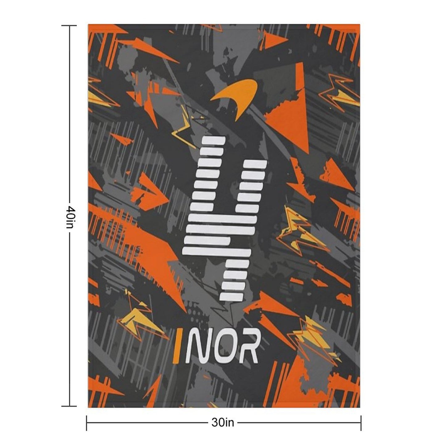 Lando Norris 4 - Abstract Design Throw Blanket
