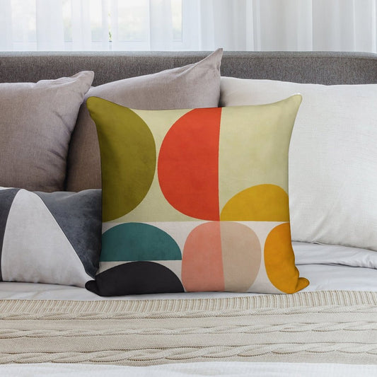 Mid Century 3 Soft Easy Maintenance Throw Pillow