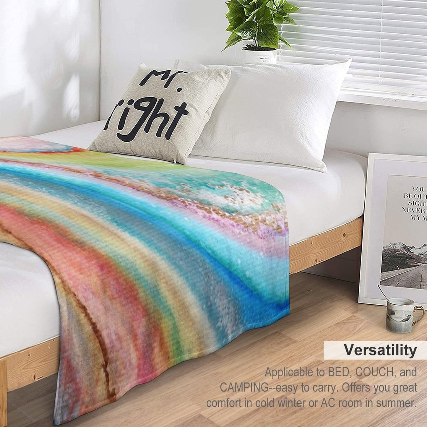 AGATE Inspired Watercolor Abstract 01 Throw Blanket