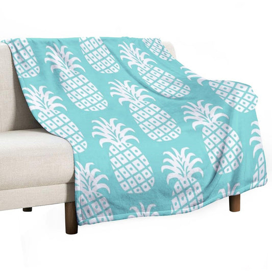 Retro Mid Century Modern Pineapple Pattern 187 Throw Blanket