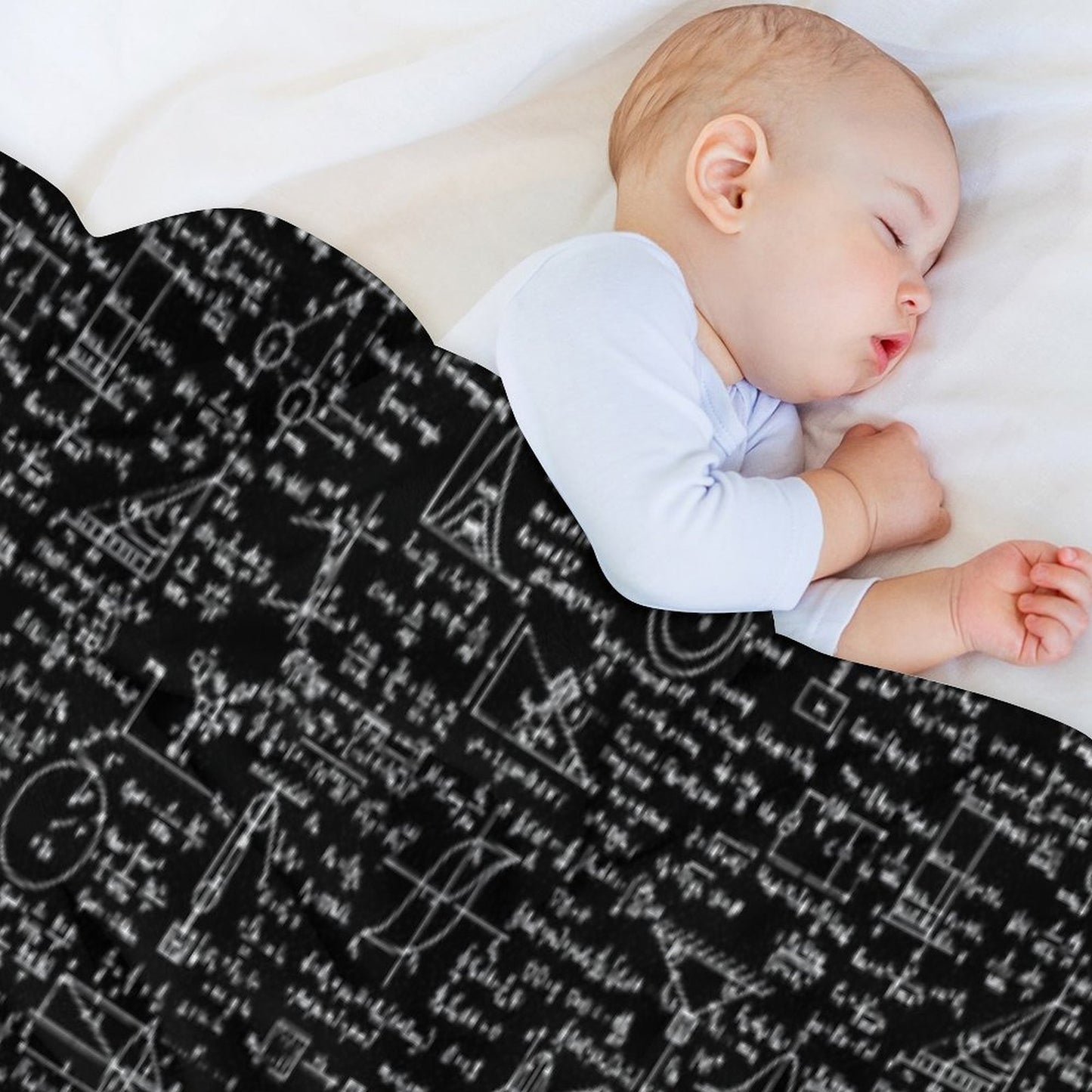 Physics Equations Black Throw Blanket