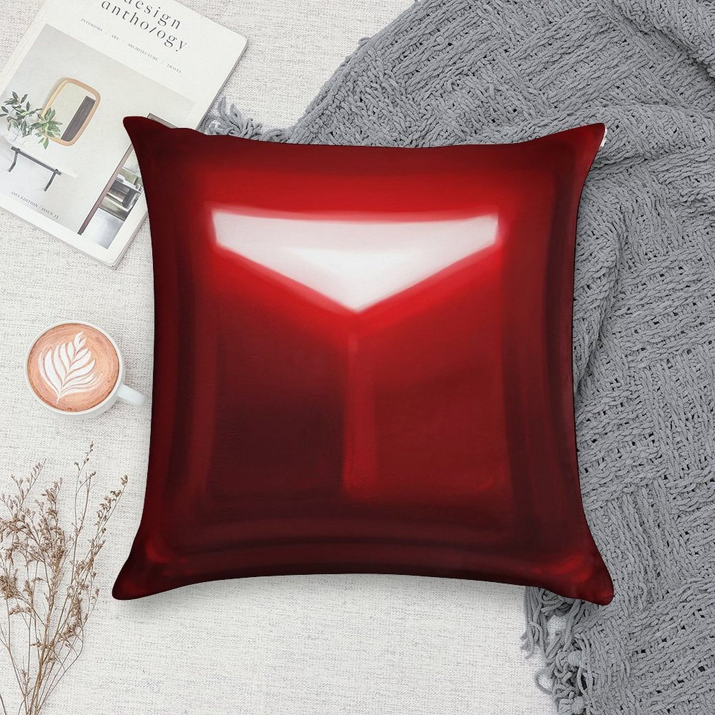 Beat Saber Red Block Throw Pillow Cover Soft Durable Construction Throw Pillow